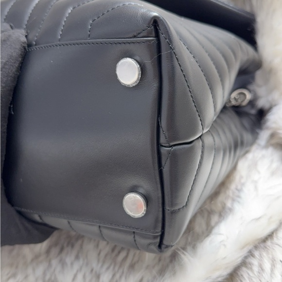 Black YSL Quilted Leather Bag